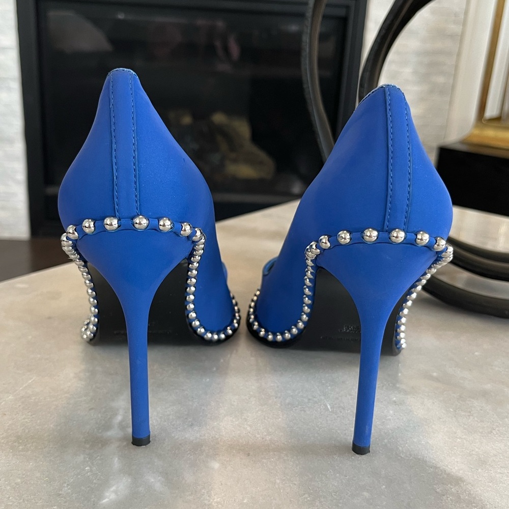 Authentic Alexander Wang Rie Reflective Studded Stiletto Pumps Size 8 - Picture 13 of 13